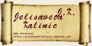 Jelisaveta Kalinić vizit kartica
